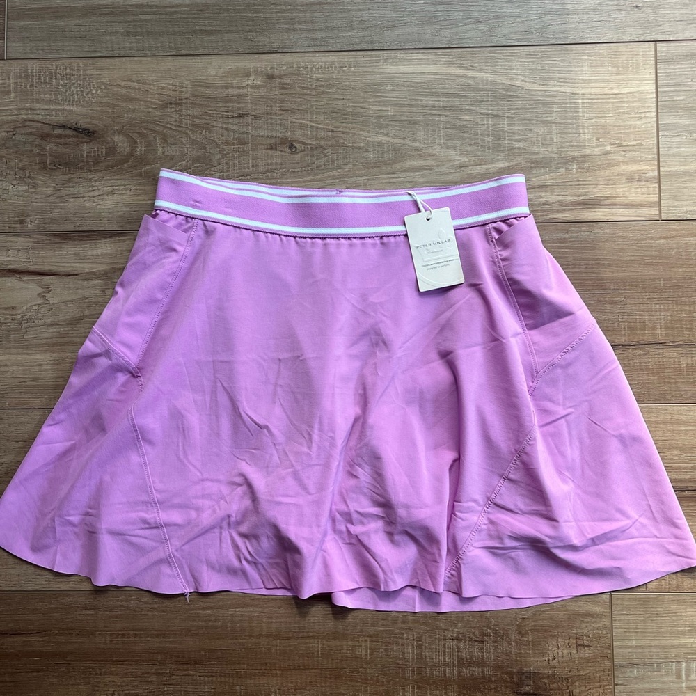 PETER MILLAR Carner Women's 15" Golf Skort Purple Size Medium NEW